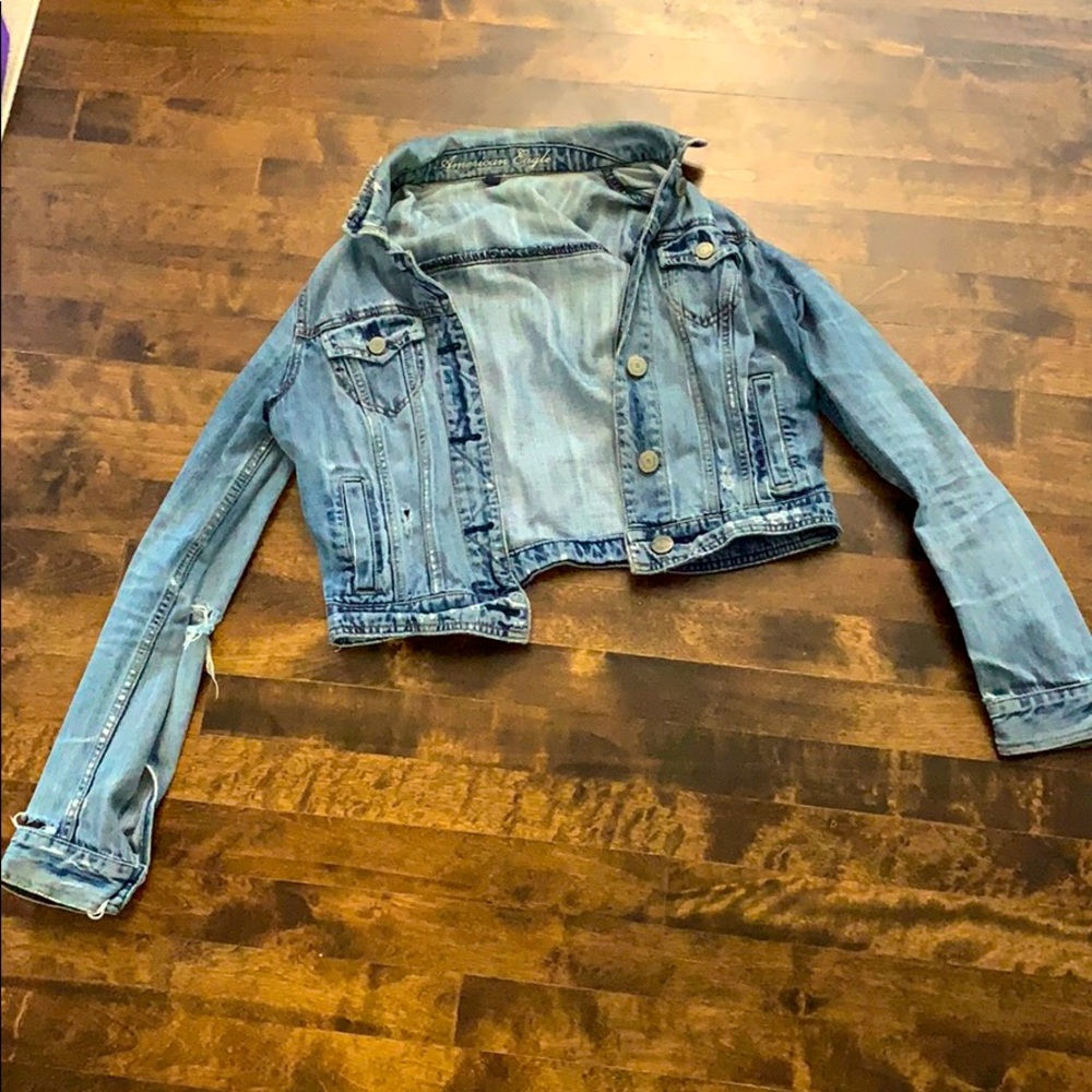 American Eagle Distressed Denim Jacket